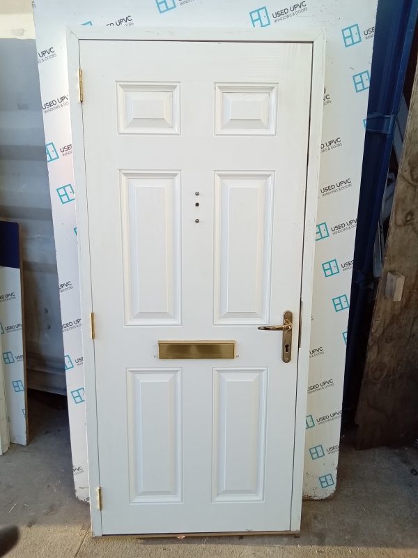 Used White Composite Front Door 890mm x 1990mm C8D42 - Image 2