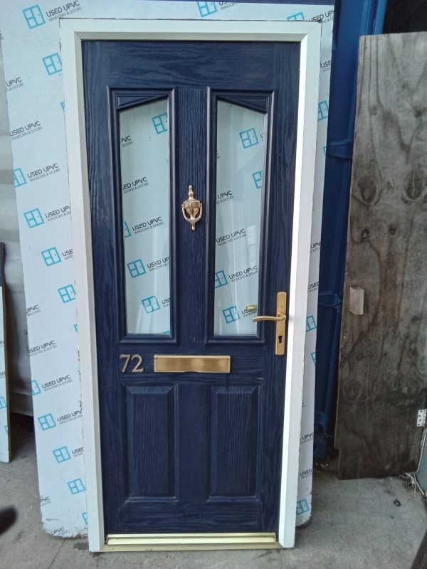 Used Blue Composite Front Door 890mm x 2090mm C8D46