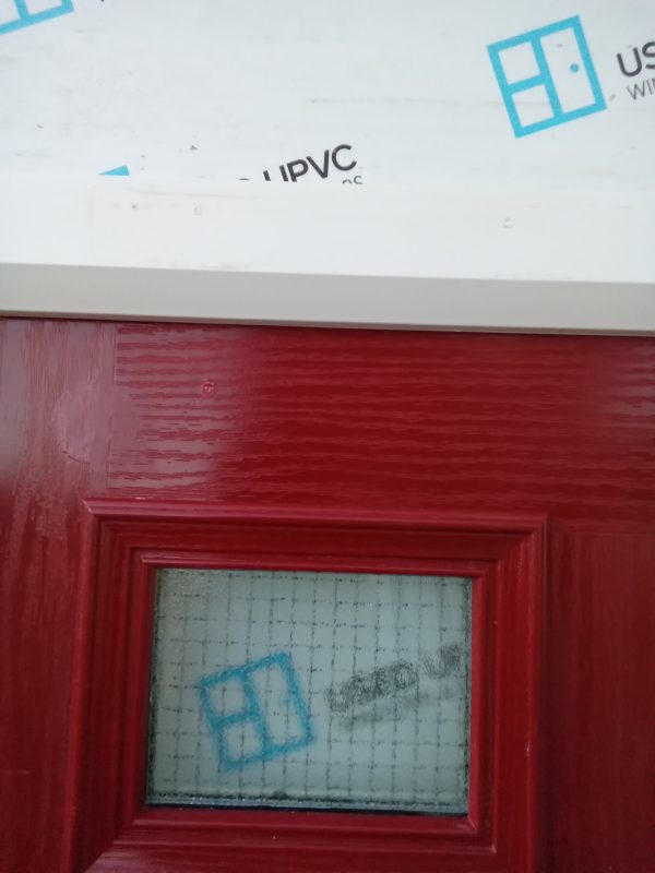 Used Red Composite Front Door 915mm x 2000mm C8D49 - Image 4