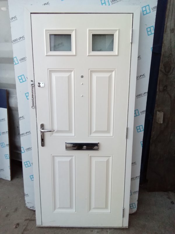 Used Red Composite Front Door 915mm x 2000mm C8D49 - Image 2