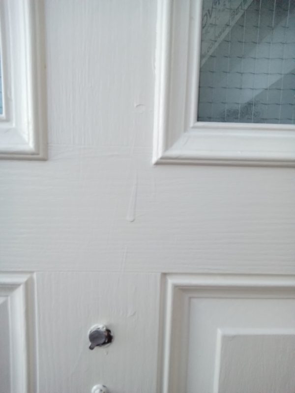 Used Red Composite Front Door 915mm x 2000mm C8D49 - Image 6