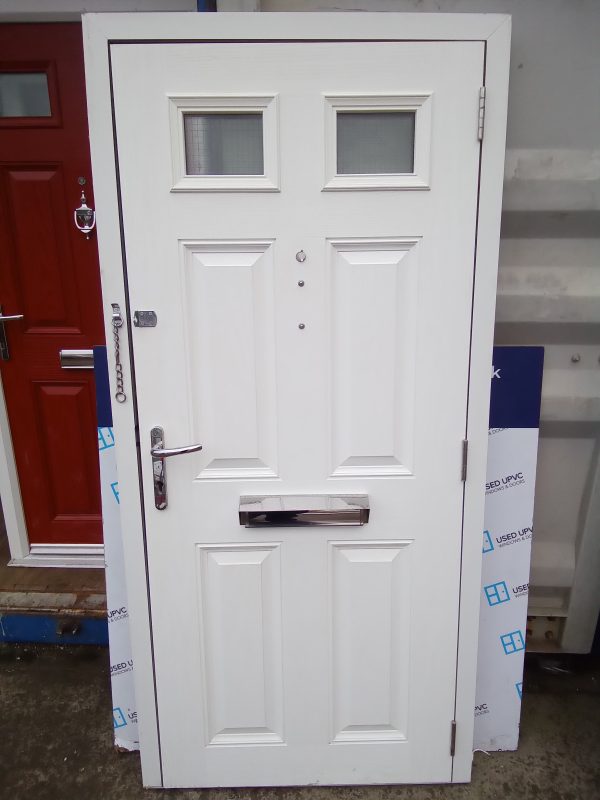 Used dark blue Composite front door 935mm x 1970mm C8D52 - Image 2