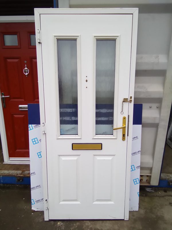 Used White Composite Front Door 900mm x 2075mm C3D2 - Image 2
