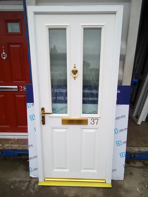 Used White Composite Front Door 900mm x 1980mm C3D9