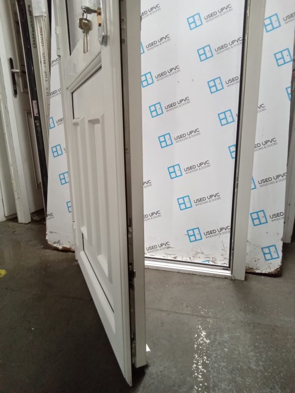 Used White Upvc Back Door 825mm x 2045mm 0108 - Image 6