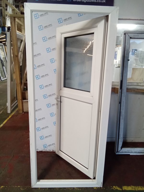Used White Upvc stable door 890mm x 2055mm C8D57 - Image 2