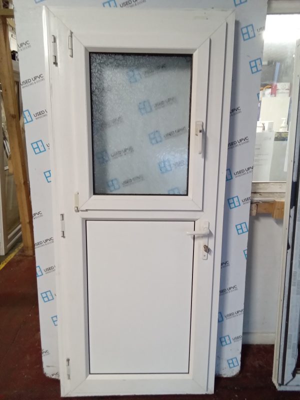 Used White Upvc stable door 890mm x 2055mm C8D57 - Image 3