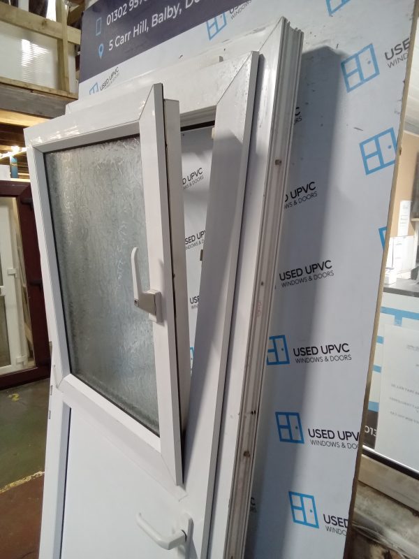 Used White Upvc stable door 890mm x 2055mm C8D57 - Image 5