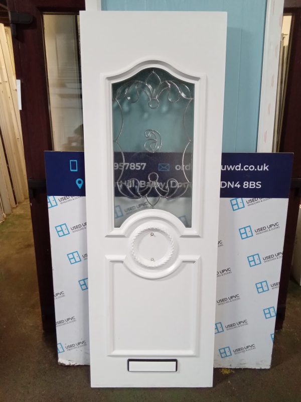 Used White Upvc Front Door Panel 655mm x 1860mm 28mm P116 - Image 2