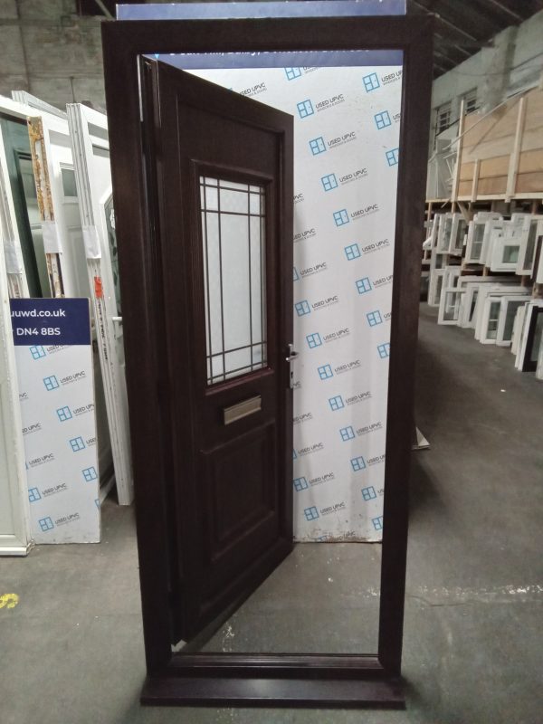 Used Rosewood Upvc Front Door 885mm x 2080mm 0784 - Image 5