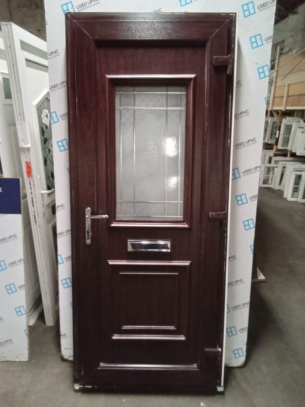 Used Rosewood Upvc Front Door 885mm x 2080mm 0784 - Image 2