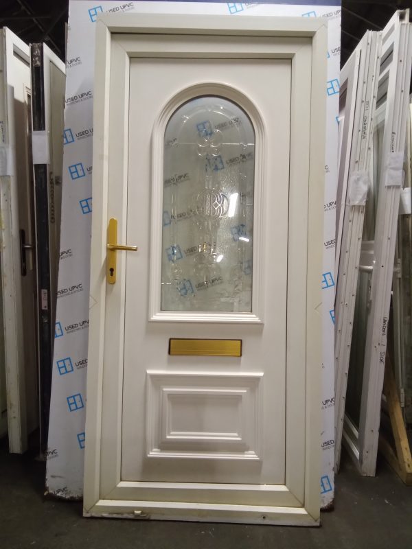 Used White Upvc Front Door 930mm x 2020mm 0713