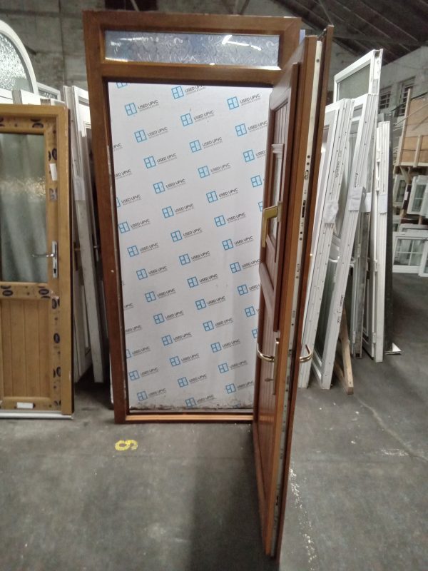Used Oak Upvc Outward Opening Back Stable Door With Toplight 1030mm x 2350mm 0800 - Image 6