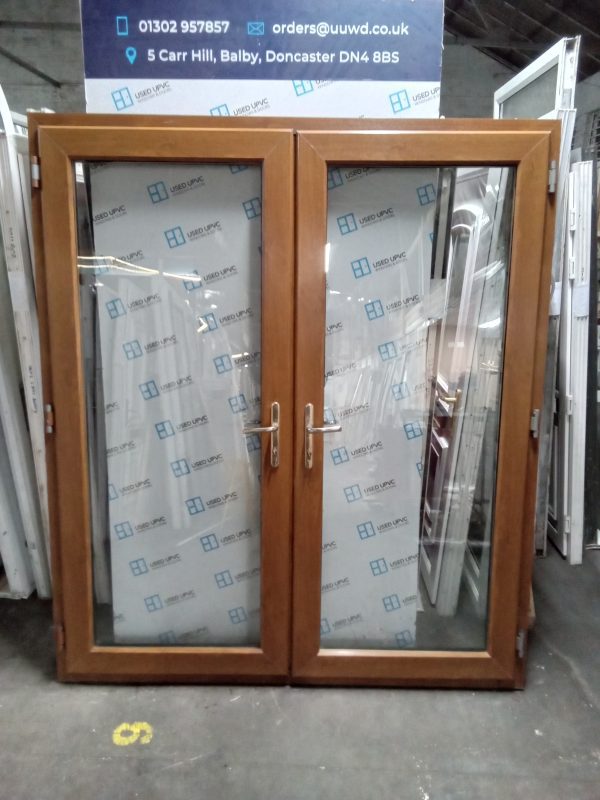 Used Oak Upvc French Doors (OUTWARDS OPENING) 1795mm x 2070mm EA5A