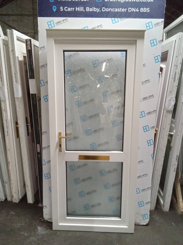 Used White Upvc Front Door 890mm x 2040mm 0695