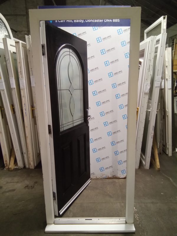 Used Black Composite Back Door 920mm x 2085mm 0303 - Image 6