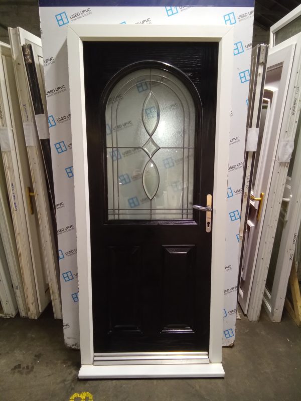 Used Black Composite Back Door 920mm x 2085mm 0303