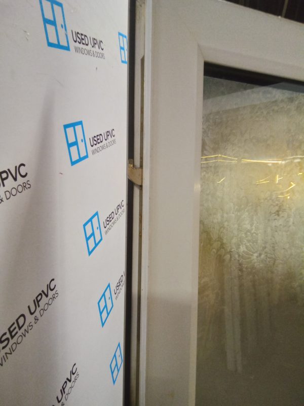 Used White Upvc Back Door 850mm x 2090mm width can be reduced to 835mm 0210 - Image 5