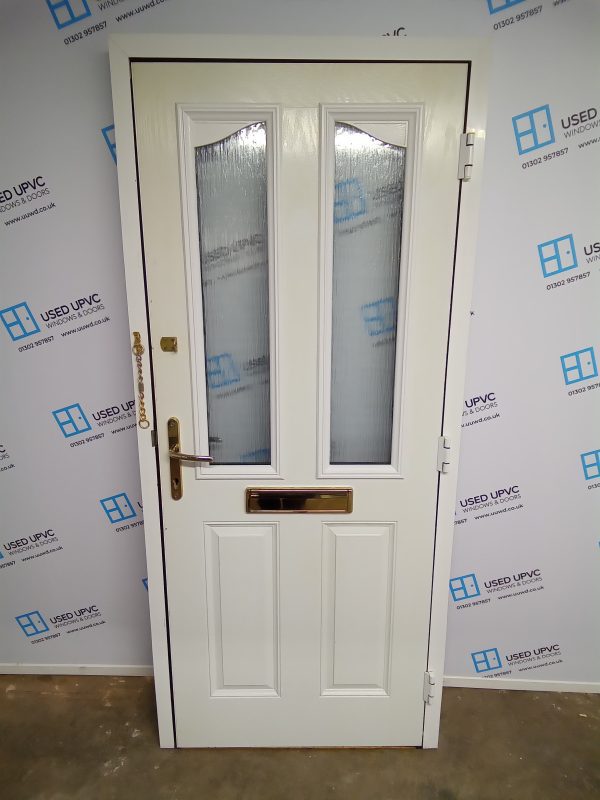 Used Green Composite Front Door 895mm x 2030mm 0509 - Image 2
