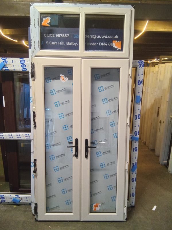 Brand New Cream Upvc French Doors With Toplight 1200mm x 2570mm ND02