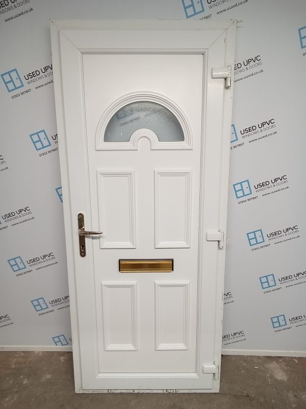 Used White Upvc Front Door 885mm x 2075mm 0829 - Image 2