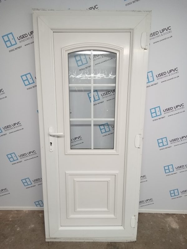 Used White Upvc Back Door 880mm x 2030mm 0008 - Image 2
