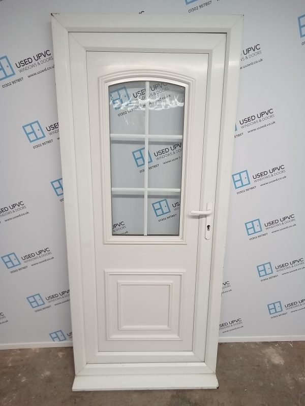 Used White Upvc Back Door 880mm x 2030mm 0008