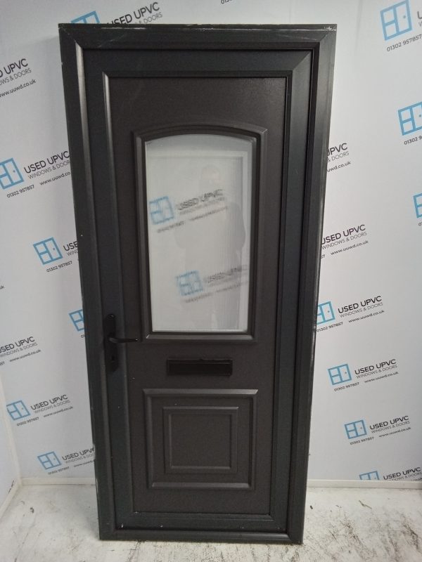 Used Anthracite Grey Upvc Front Door 900mm x 2045mm 0432