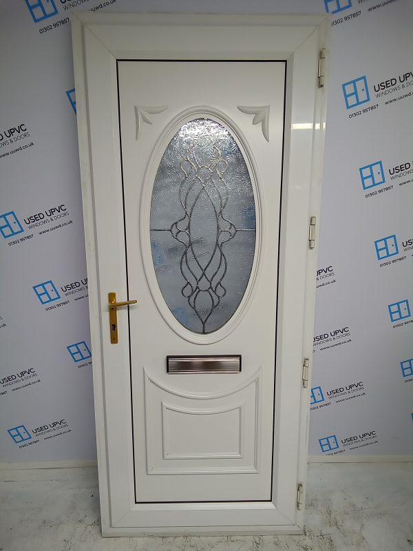 Used White Upvc Front Door 895mm x 2100mm 0169 - Image 2