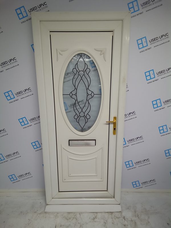 Used White Upvc Front Door 895mm x 2100mm 0169