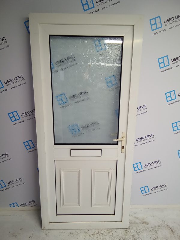 Used White Upvc Front Door 905mm x 2030mm 0186