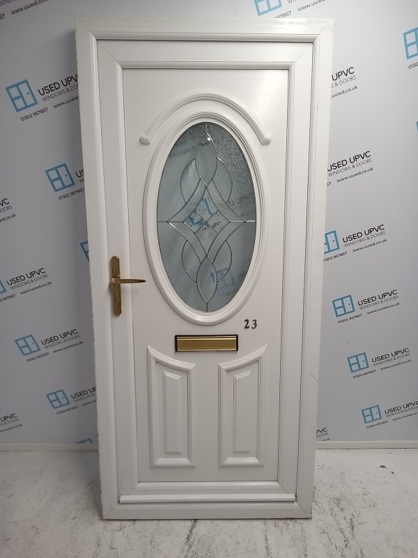 Used White Upvc Front Door 920mm x 2010mm 0218