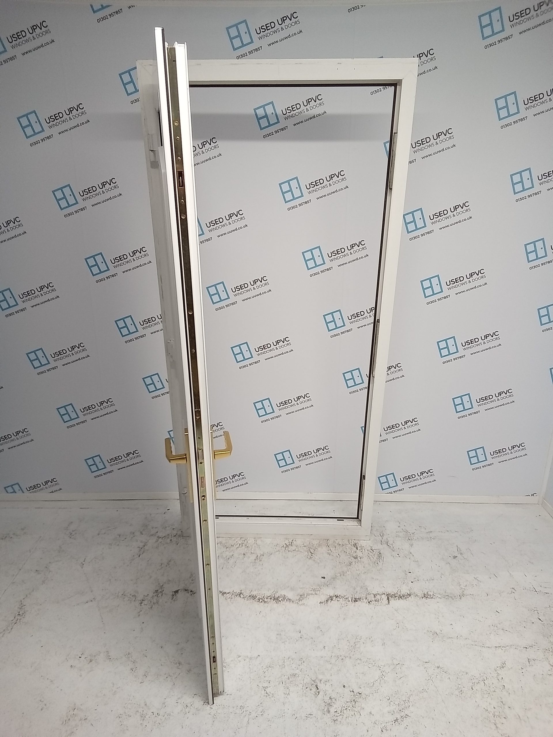 Used White Upvc Front Door 950mm X 2095mm 0254 