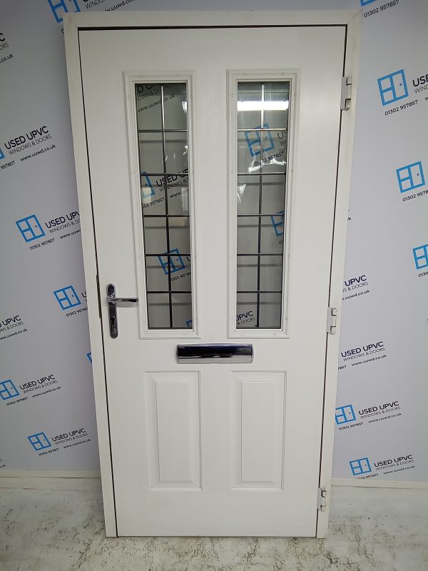 Used White Composite Front Door 985mm x 2070mm 0013 - Image 2