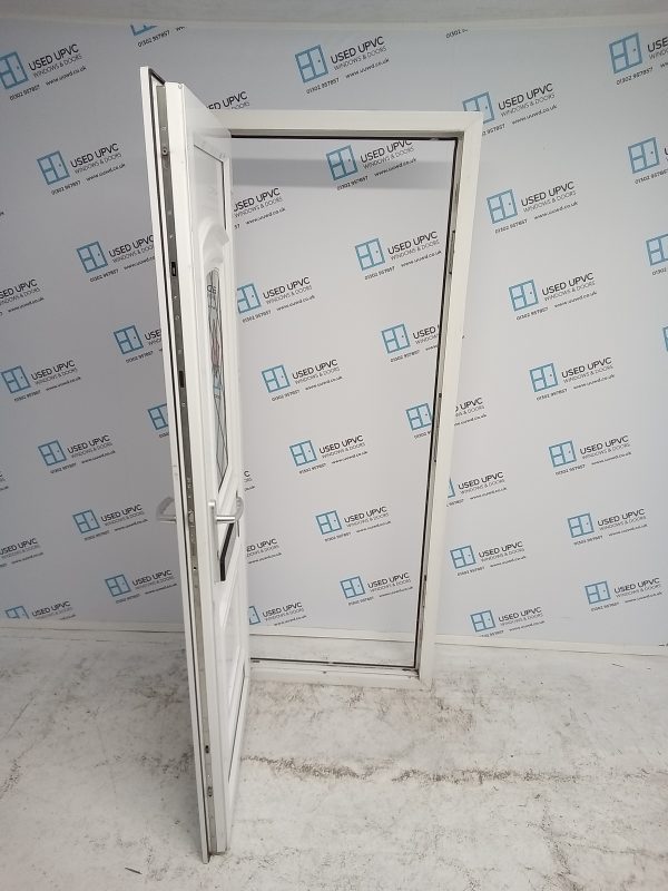 Used White Upvc Front Door 860mm x 2060mm (reduce to 820mm) 0126 - Image 3