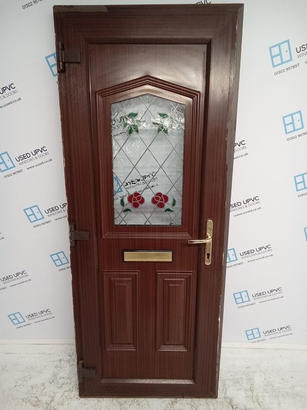 Used Woodgrain Upvc Front Door 815mm x 2040mm 0223 - Image 2