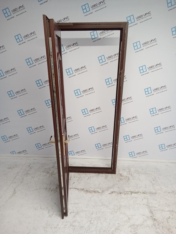 Used Woodgrain Upvc Front Door 815mm x 2040mm 0223 - Image 3