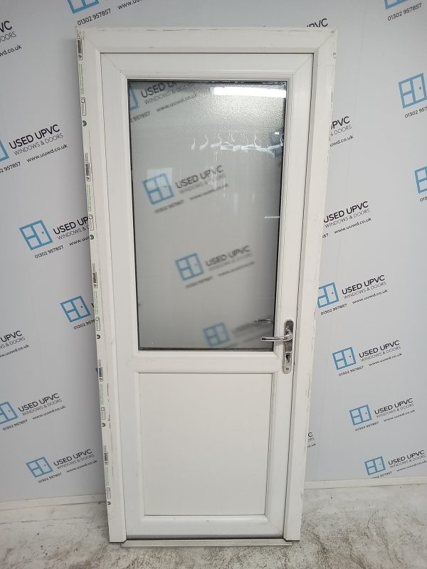 Used Black Upvc Back Door 820mm x 2000mm (outwards opening) 0323 - Image 2