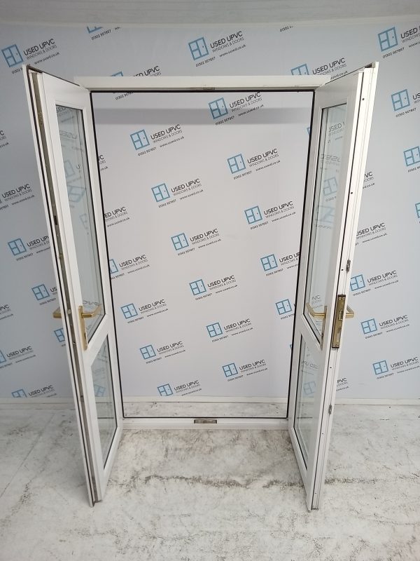 Used White Upvc French Doors 1200mm x 2065mm EA5 - Image 4