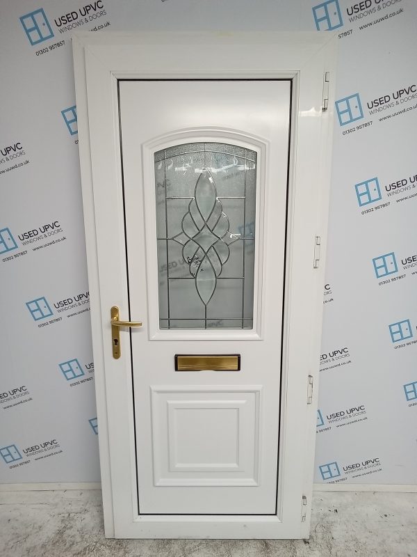 Used White Upvc Front Door 930mm X 2090mm 0488 | Used UPVC Windows & Doors