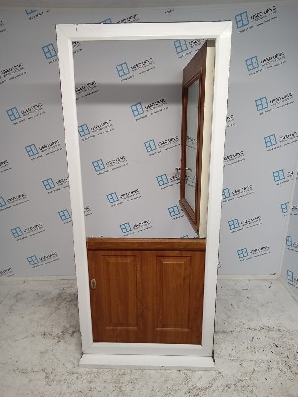 Used Oak Upvc Back Barn Door 905mm x 2080mm 0568 - Image 4