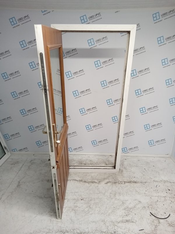 Used Oak Upvc Back Barn Door 905mm x 2080mm 0568 - Image 3