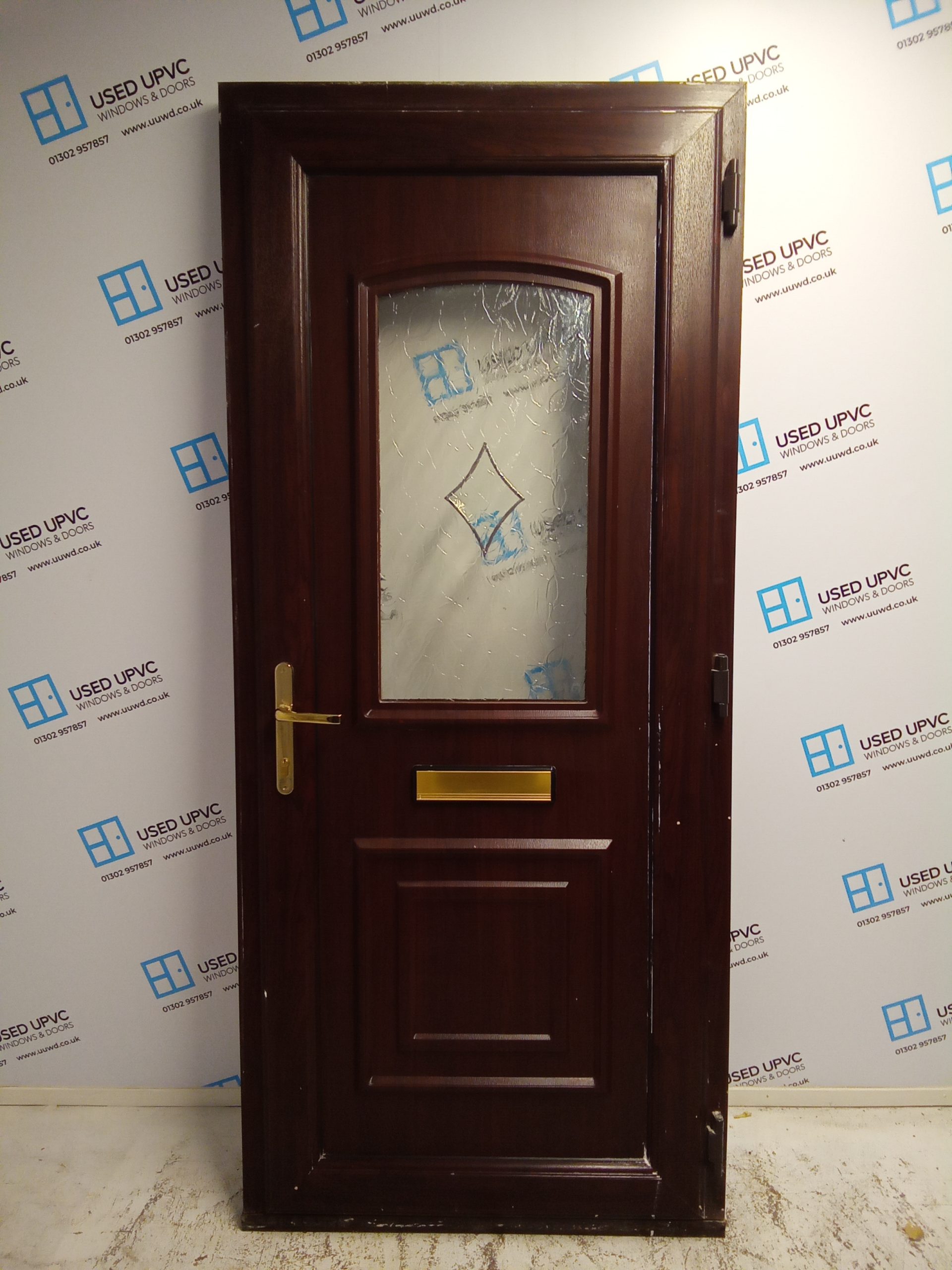 Used Rosewood Upvc Front Door Mm X Mm Used Upvc Windows Doors