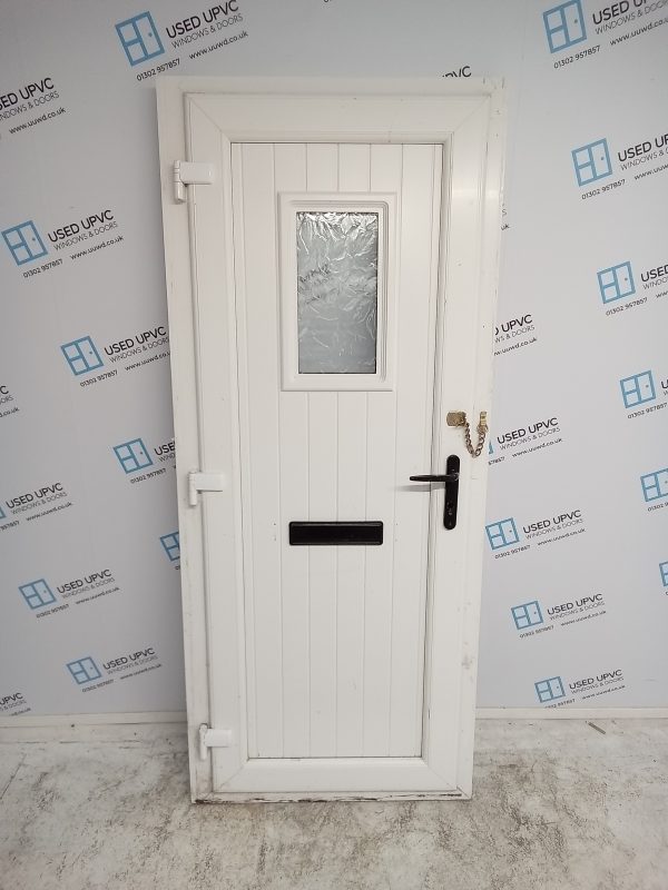 Used White Upvc Front Door 860mm x 2035mm (reduce to 840mm) 0105 - Image 2