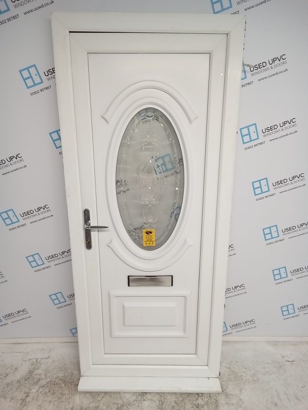 Used White Upvc Front Door 890mm x 2080mm 0163