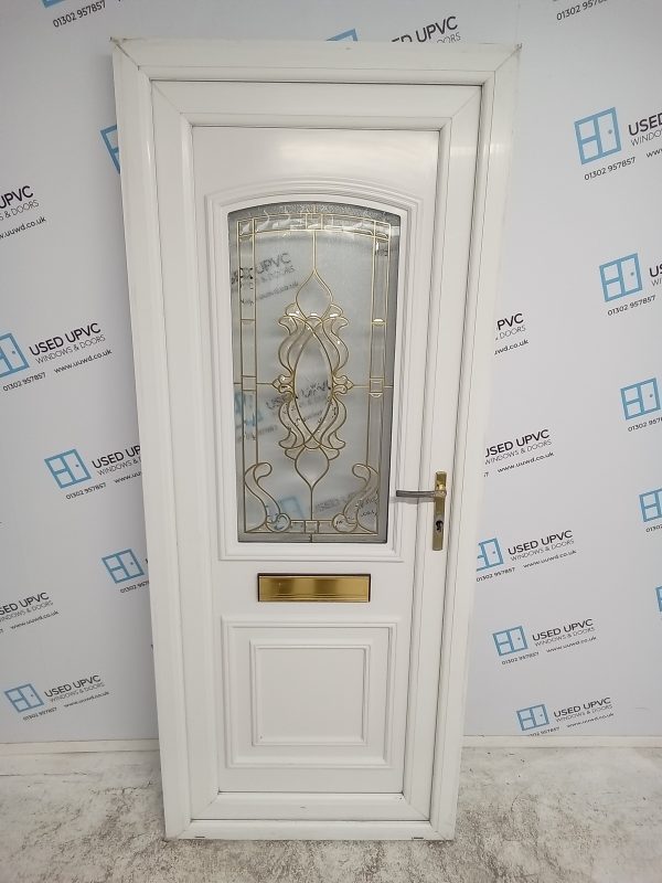 Used White Upvc Front Door 820mm x 2000mm 0187