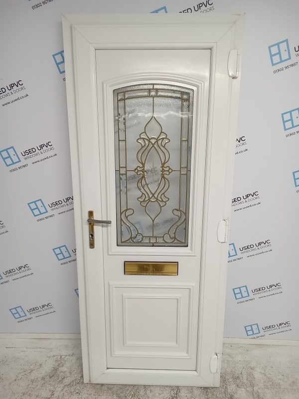 Used White Upvc Front Door 820mm x 2000mm 0187 - Image 2