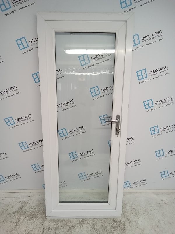 Used White Upvc Full Glass Back Door (outwards opening) 835mm x 2070mm 0072 - Image 2
