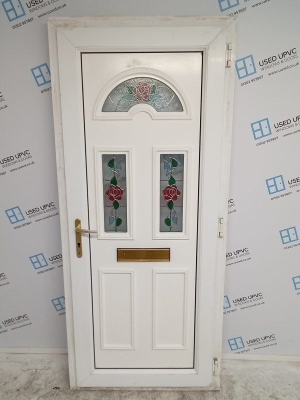 Used White Upvc Front Door 900mm x 2070mm 0765 - Image 2