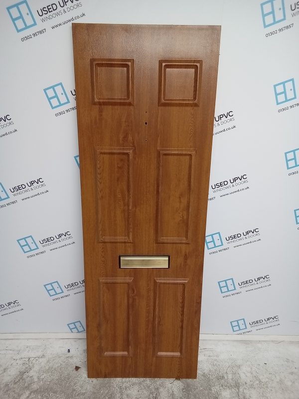 Used oak upvc front door panel 625mm x 1800mm x 24mm USP001